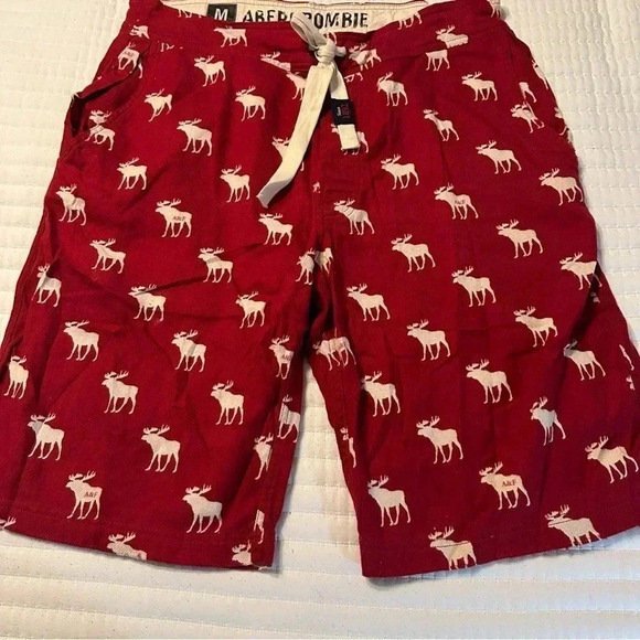 Abercrombie & Fitch Other - Abercrombie and Fitch Moose Logo Print Flannel PJ Shorts  Sz M